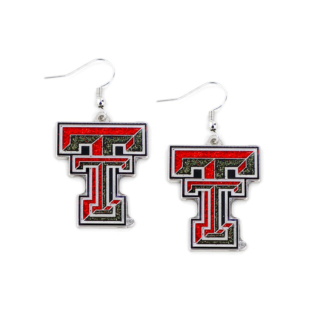 Texas Tech Red Raiders Earrings Glitter Dazzle - Aminco