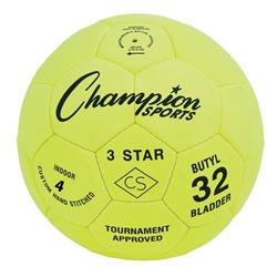 PerfectPitch 3 Star Soccer Ball, Yellow & Black - Size 4