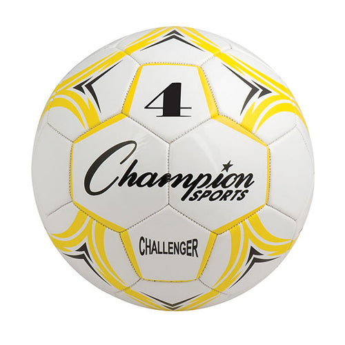 PerfectPitch Challenger Series Soccer Ball, Yellow & White - Size 4