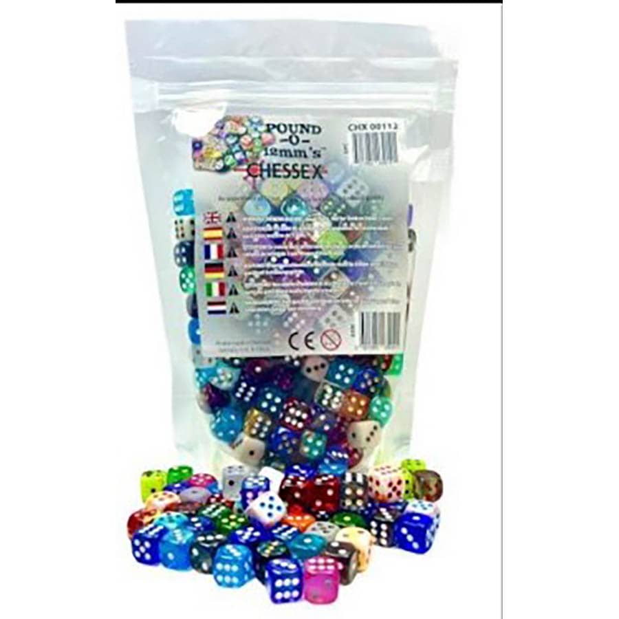 Chessex Mfg Co Llc -  Pound O Dice - Pound-O-12Mm D6 (Approx 250 Dice 12Mm D6)