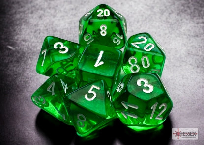 Chessex - Chessex Translucent Mini 7 Die Set Green/White