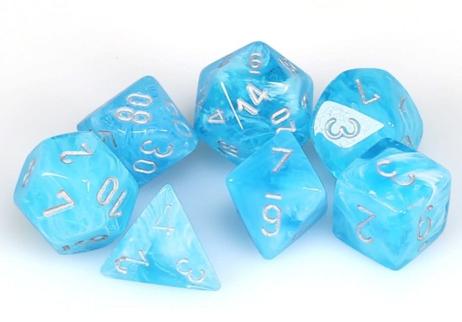 Chessex - Luminary Mini 7 Die Set Sky Silver