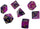 Chessex - Gemini Mini 7 Die Set Black Purple Gold