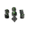 Chessex - Gemini Mini 7 Die Set Black Grey Green
