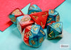 Chessex - Chessex Gemini Mini 7 Die Set Red Teal/Gold