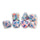 Chessex Mfg Co Llc -  7Ct Mega-Hedral Dice Set: Festive Pop Art With Blue
