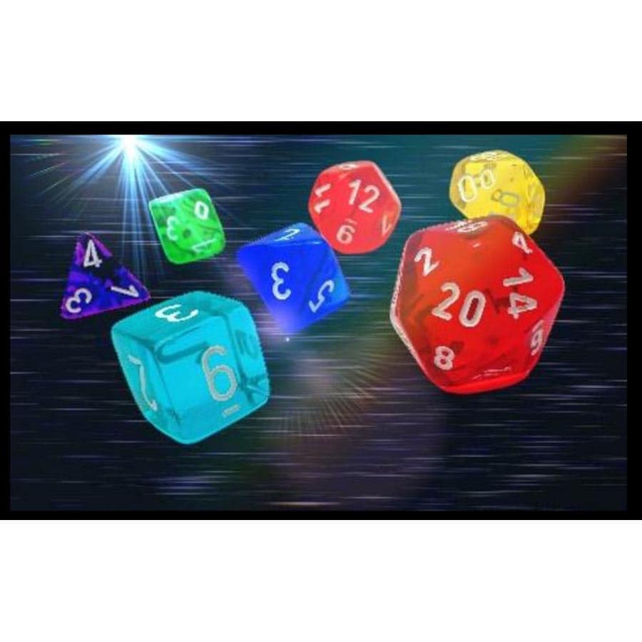 Chessex Mfg Co Llc -  7Ct Gm And Beginner Player Polyhedral Dice Set: Prism Translucent