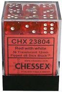 Chessex - Chessex: Translucent D6 Red/White Dice Block