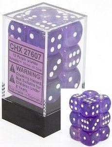 Chessex - Chessex: Translucent Purple/White D6 Dice