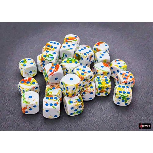 Chessex Mfg Co Llc -  Brushed Dice: 12Mm D6 Breezy With Blue Dice Block (36 Dice)