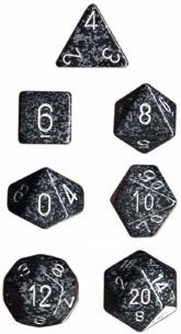 Chessex - Chessex: Speckled Ninja Black/Grey 7-Die Set