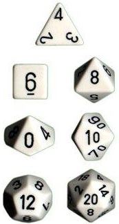 Chessex - Chessex: Opaque White 7-Die Set