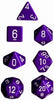 Chessex - Chessex: Opaque Purple/White 7-Die Set