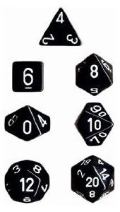 Chessex - Chessex: Opaque Black 7-Die Set