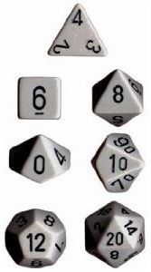 Chessex - Chessex: Opaque Dark Grey/Black 7-Die Set
