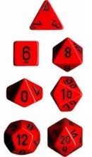 Chessex - Chessex: Opaque Red/Black 7-Die Set