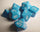 Chessex - Chessex: Opaque Light Blue/White 7-Die Set