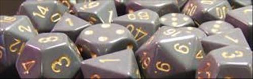 Chessex - Chessex: Opaque Dark Grey/Copper 7-Die Set