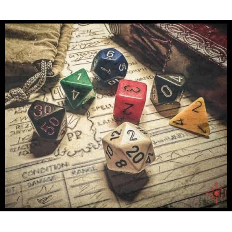 Chessex Mfg Co Llc -  7Ct Gm And Beginner Player Polyhedral Dice Set: Nostalgia Opaque