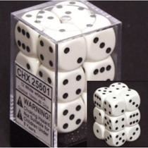 Chessex - Chessex: Opaque 16Mm D6 White Dice Block