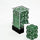Chessex - Chessex: Opaque D6 Green/White Dice Block