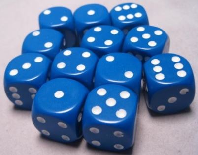 Chessex - Chessex: Opaque 16Mm D6 Blue/Black