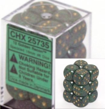 Chessex - Chessex: Speckled Golden Recon 16Mm D6 Dice Block
