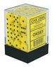 Chessex - Chessex: Opaque Yellow/White D6 Dice Block
