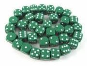Chessex - Chessex: Opaque Green/White D6 Dice Block