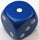 Chessex - Chessex: Opaque Blue/White D6 Dice Block