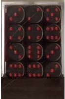 Chessex - Chessex: Opaque Black/Red D6 Dice Block