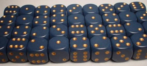 Chessex - Chessex: Opaque Dusty Blue/Copper 12Mm D6 Dice