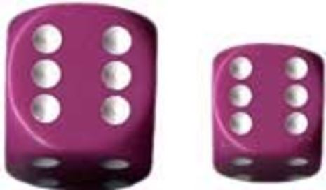 Chessex - Chessex: Opaque Light Purple/White 12Mm D6 Dice