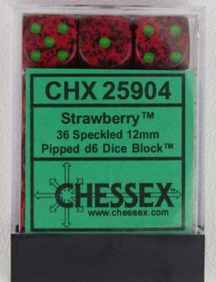 Chessex - Chessex: Speckled Strawberry 12Mm Dice Block