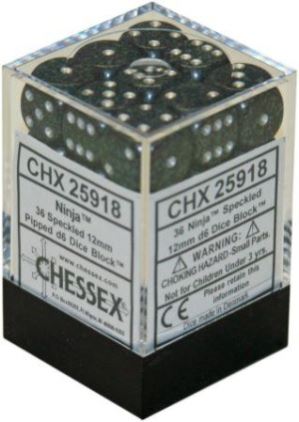 Chessex - Chessex: Speckled Ninja 12Mm D6 Dice (36 Ct)
