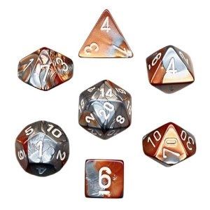 Chessex - Chessex: Gemini Copper/Steel 7-Die Set