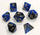 Chessex - Chessex: Gemini Black-Blue/Gold 7-Die Set
