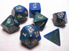 Chessex - Chessex: Gemini Blue-Green/Gold 7-Die Set