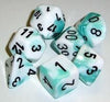 Chessex - Chessex: Gemini Teal-White/Black 7-Die Set