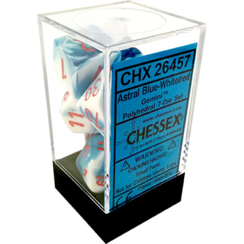 Chessex - Chessex: Gem Astral Blue White / Red 7Die