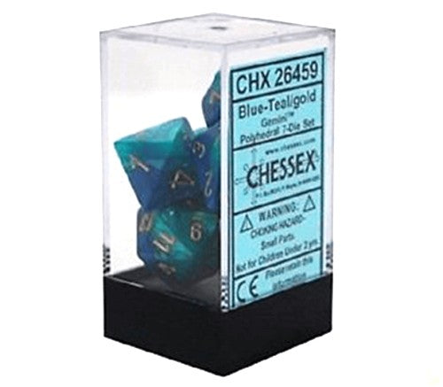 Chessex - Chessex: Gem Blue Teal / Gold 7Die