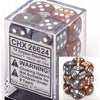 Chessex - Chessex: Gemini Copper/Steel 16Mm D6 Dice Block