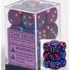 Chessex - Chessex: Gemini Blue-Purple/Gold 16Mm D6 Dice Block