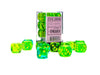 Chessex - Chessex Gemini Translucent Green-Teal/Yellow 16Mm D6 Dice Block