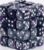 Chessex - Chessex: Gemini Purple-Steel/White 12Mm D6 Dice Block