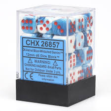 Chessex - Chessex: Gem Astral Blue White / Red 12Mm