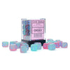 Chessex Mfg Co Llc -  12Mm 36Ct D6 Block: Gemini Gel Green-Pink/Blue Luminary