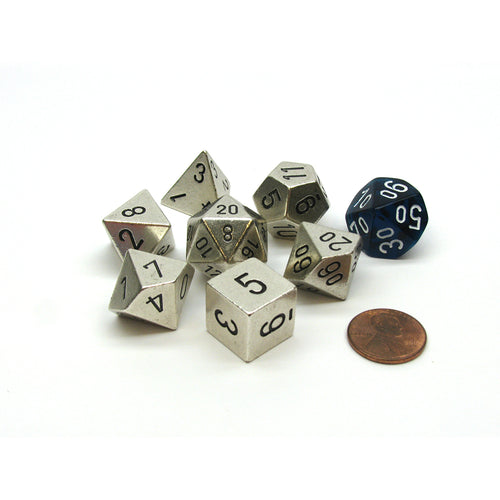Chessex - Metal Silver 7 Die Polyhedral Set