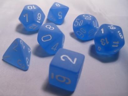 Chessex - Chessex: Frosted Blue/White 7-Die Set