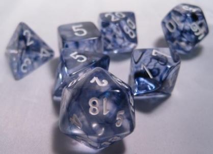 Chessex - Chessex: Nebula Black/White 7-Die Set